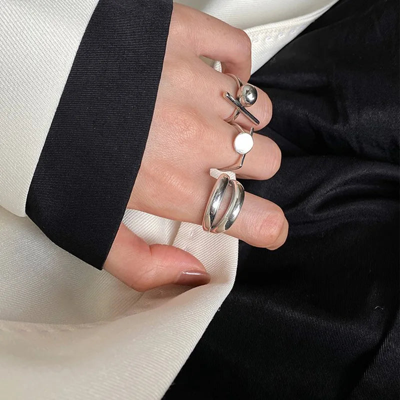 Vintage Geometric Charm Ring