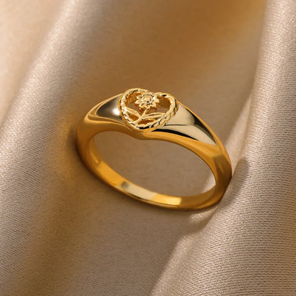 Golden Geo Glow Ring