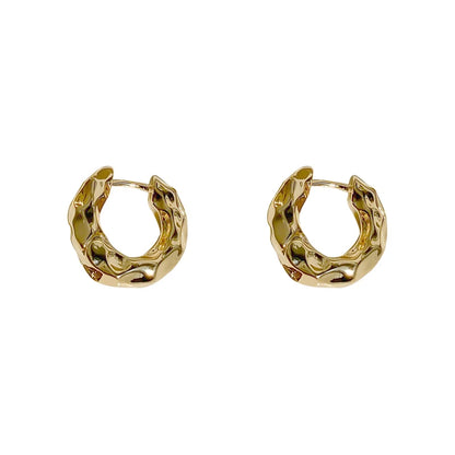 Celeste Folded Circle Earrings