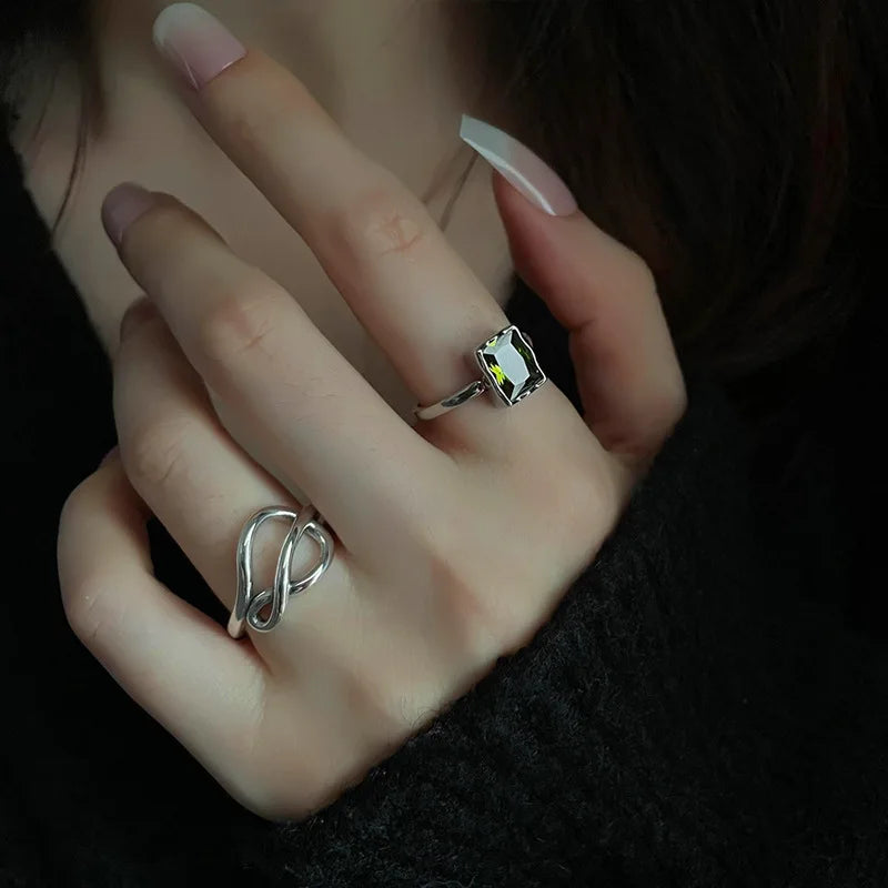 Vintage Geometric Charm Ring