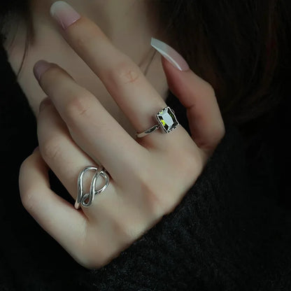 Vintage Geometric Charm Ring