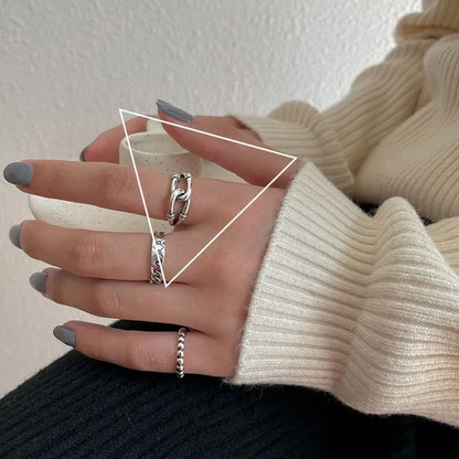Vintage Geometric Charm Ring