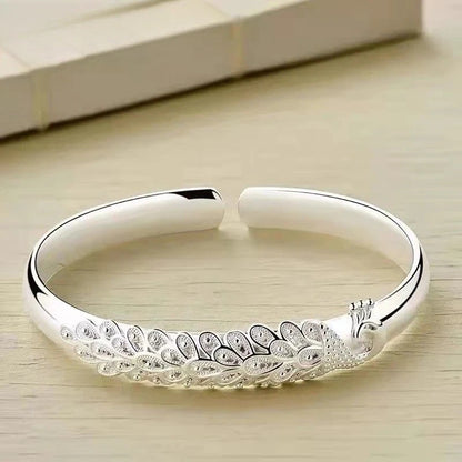 Sterling Silver Peacock Bracelet
