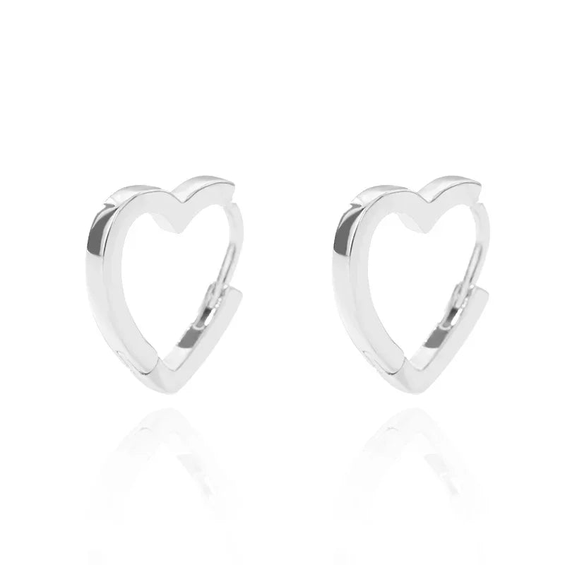 Celeste Heart Hoop Earrings