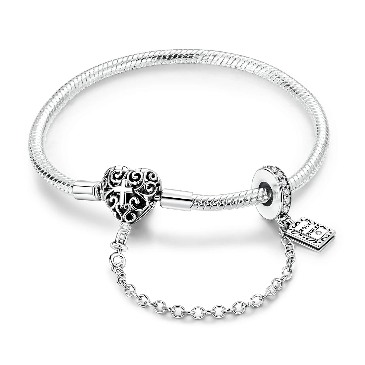 Holy Mother Heart Charm Bracelet