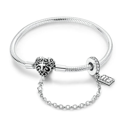 Holy Mother Heart Charm Bracelet