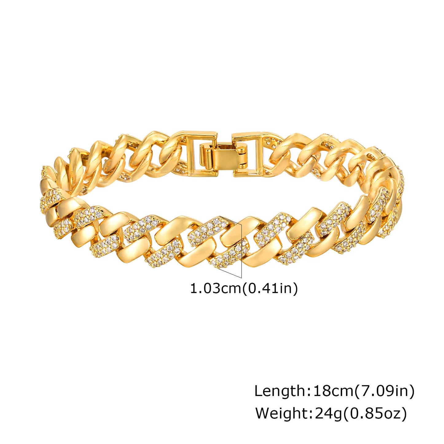 Celeste Gold Paperclip Chain Bracelet