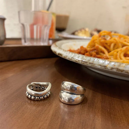Celeste Double Wave Silver Ring