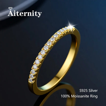 Sterling Moissanite Wedding Band