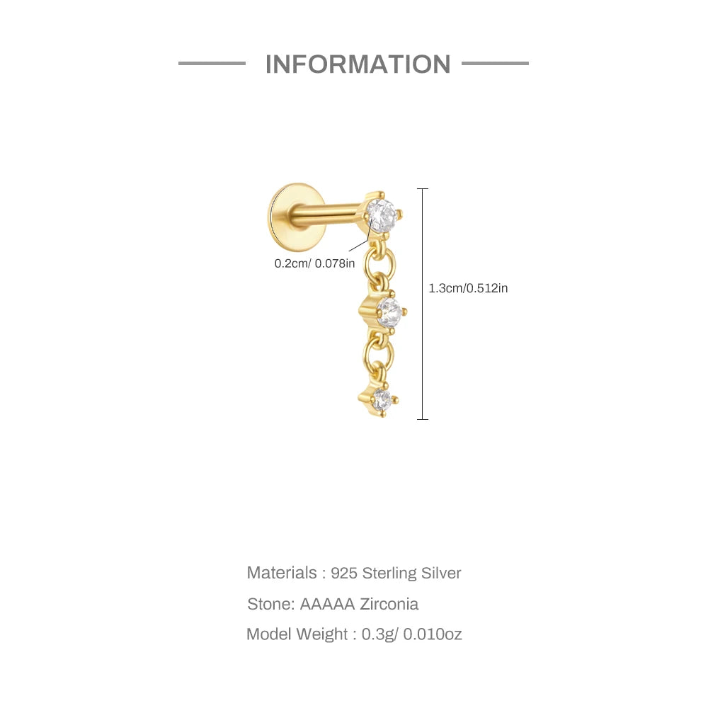 Celeste Moonstar Tassel Stud