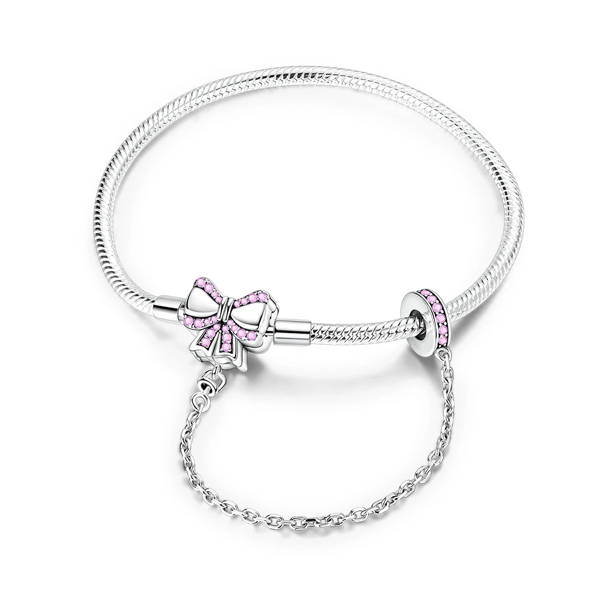 Celeste Heart Charm Snake Bracelet