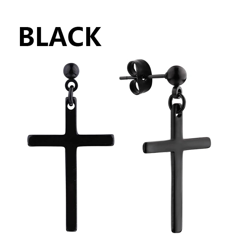 Celeste Black Steel Studs
