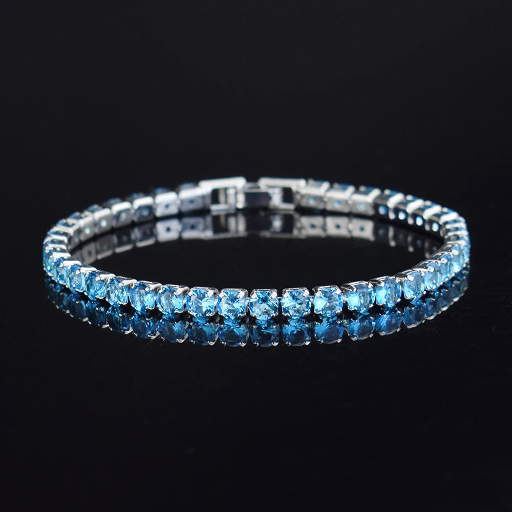 Micro-Inlaid Crystal Tennis Bracelet