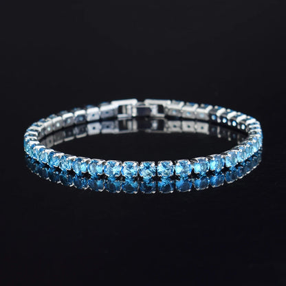 Micro-Inlaid Crystal Tennis Bracelet