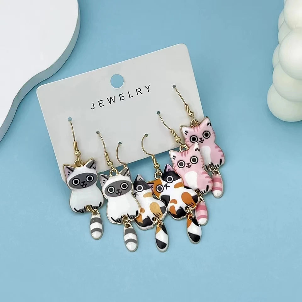 Celeste Cat Charm Earring