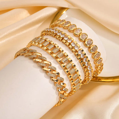 Celeste Gold Paperclip Chain Bracelet