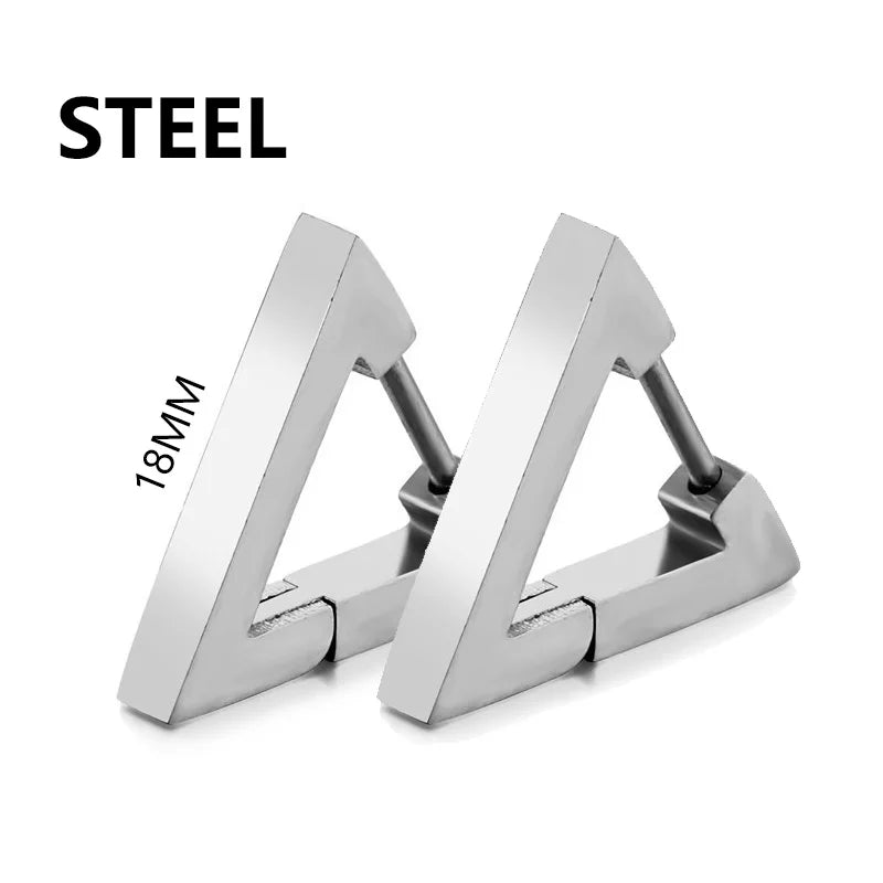 Celeste Black Steel Studs