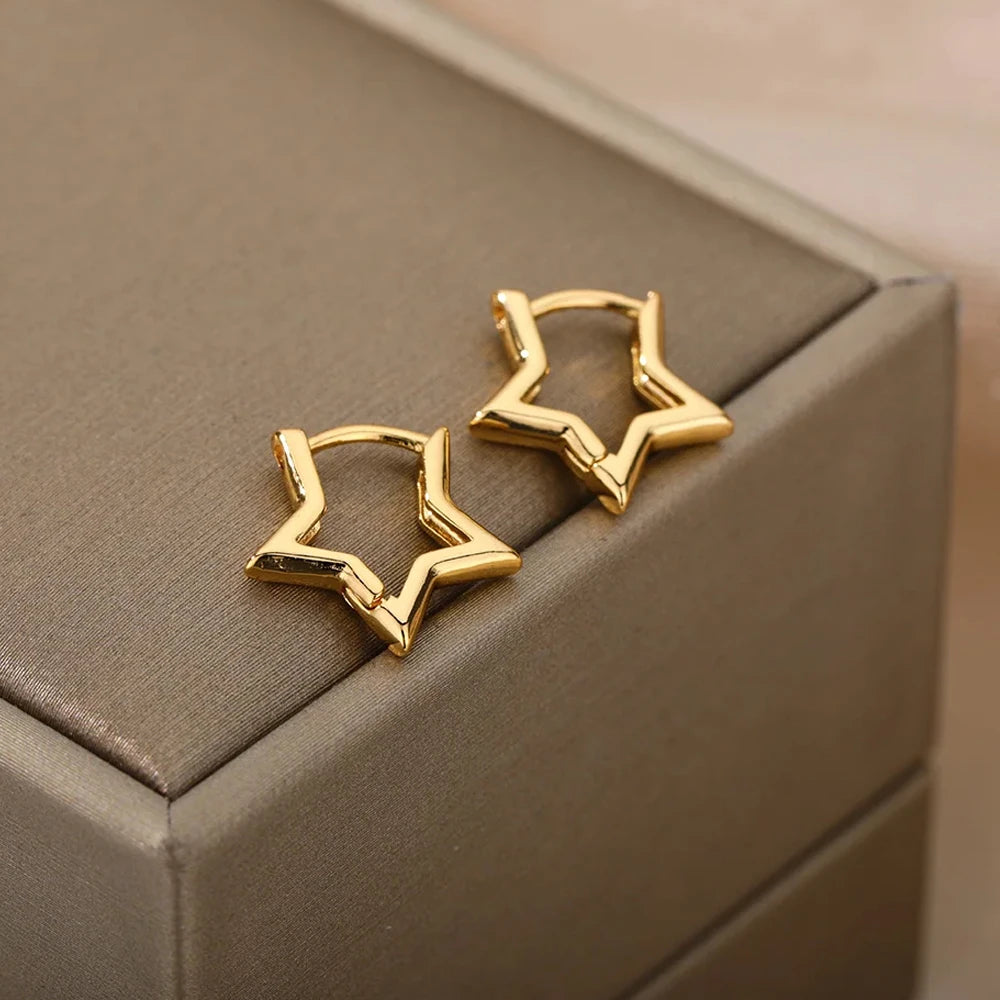 Celeste Heart Hoop Earrings
