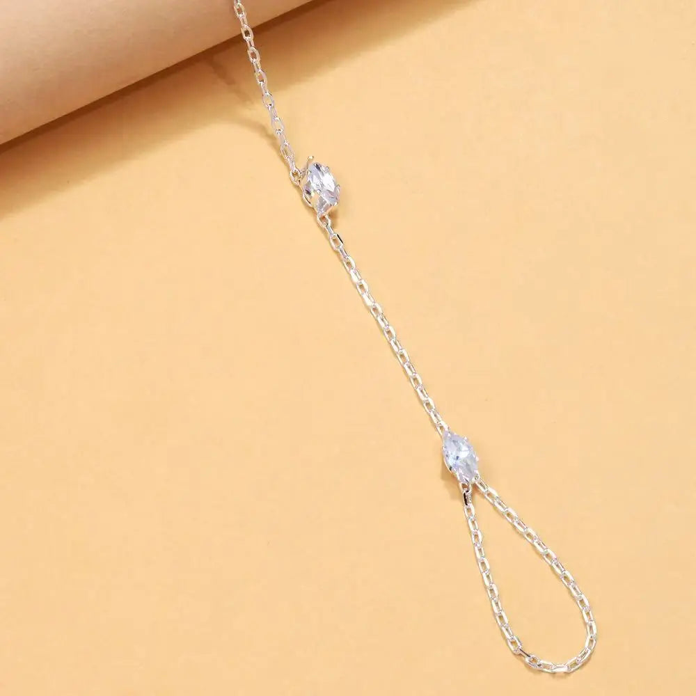 Bling Thin Chain Hand Bracelet