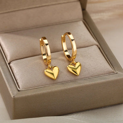 Celeste Heart Hoop Earrings