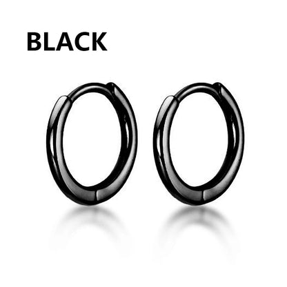 Celeste Black Steel Studs