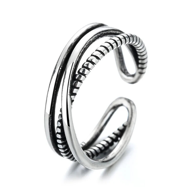 Celeste Double Wave Silver Ring