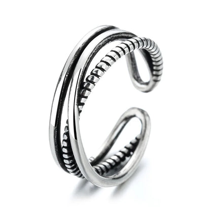 Celeste Double Wave Silver Ring