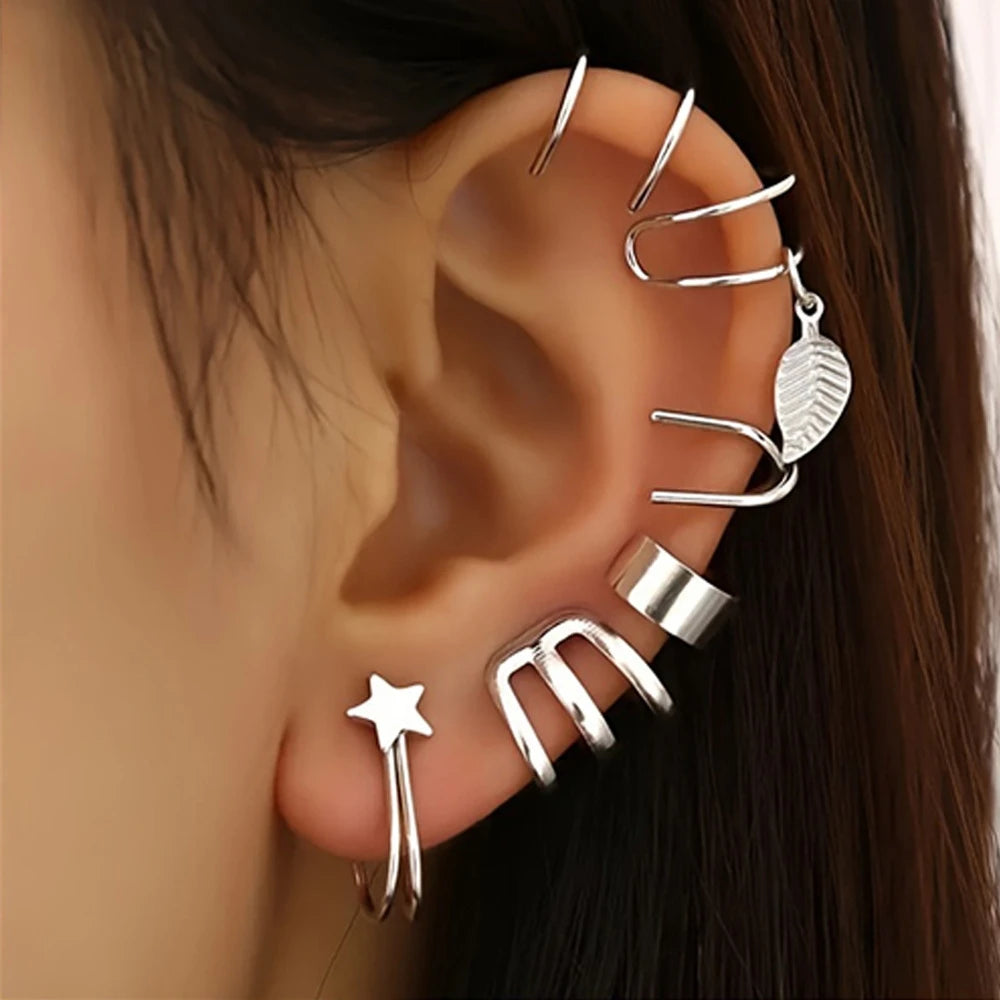 Celeste Leaf Ear Cuff Set