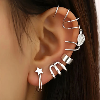 Celeste Leaf Ear Cuff Set