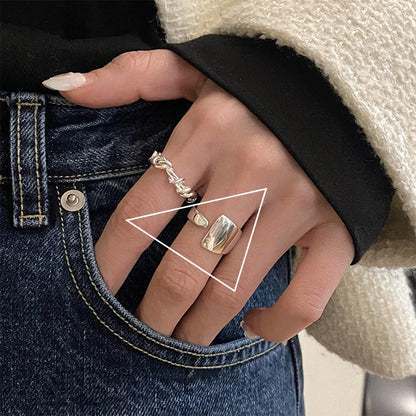 Celeste Double Wave Silver Ring