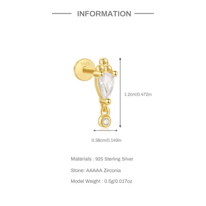 Celeste Moonstar Tassel Stud