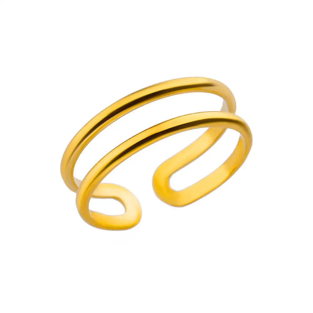 Golden Edge Open Ring