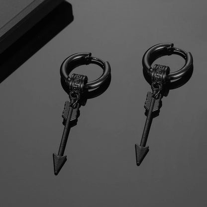 Celeste Black Steel Studs