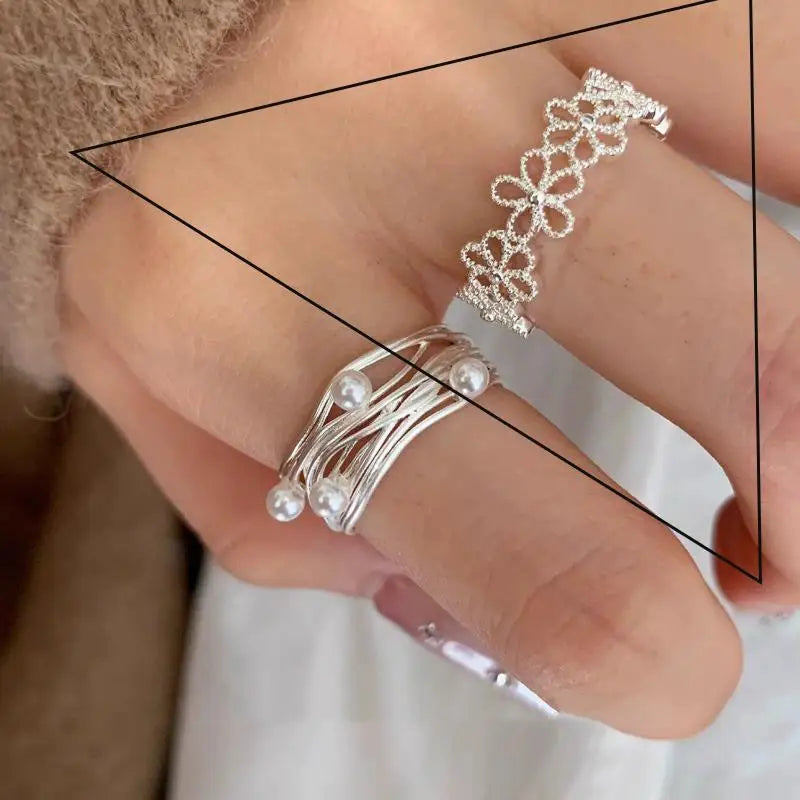 Celeste Double Wave Silver Ring