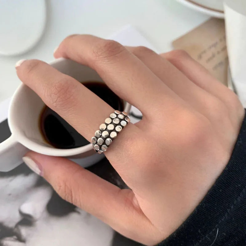 Celeste Double Wave Silver Ring