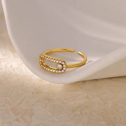Golden Geo Glow Ring