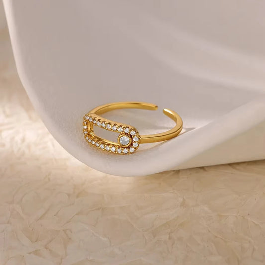 Golden Geo Glow Ring