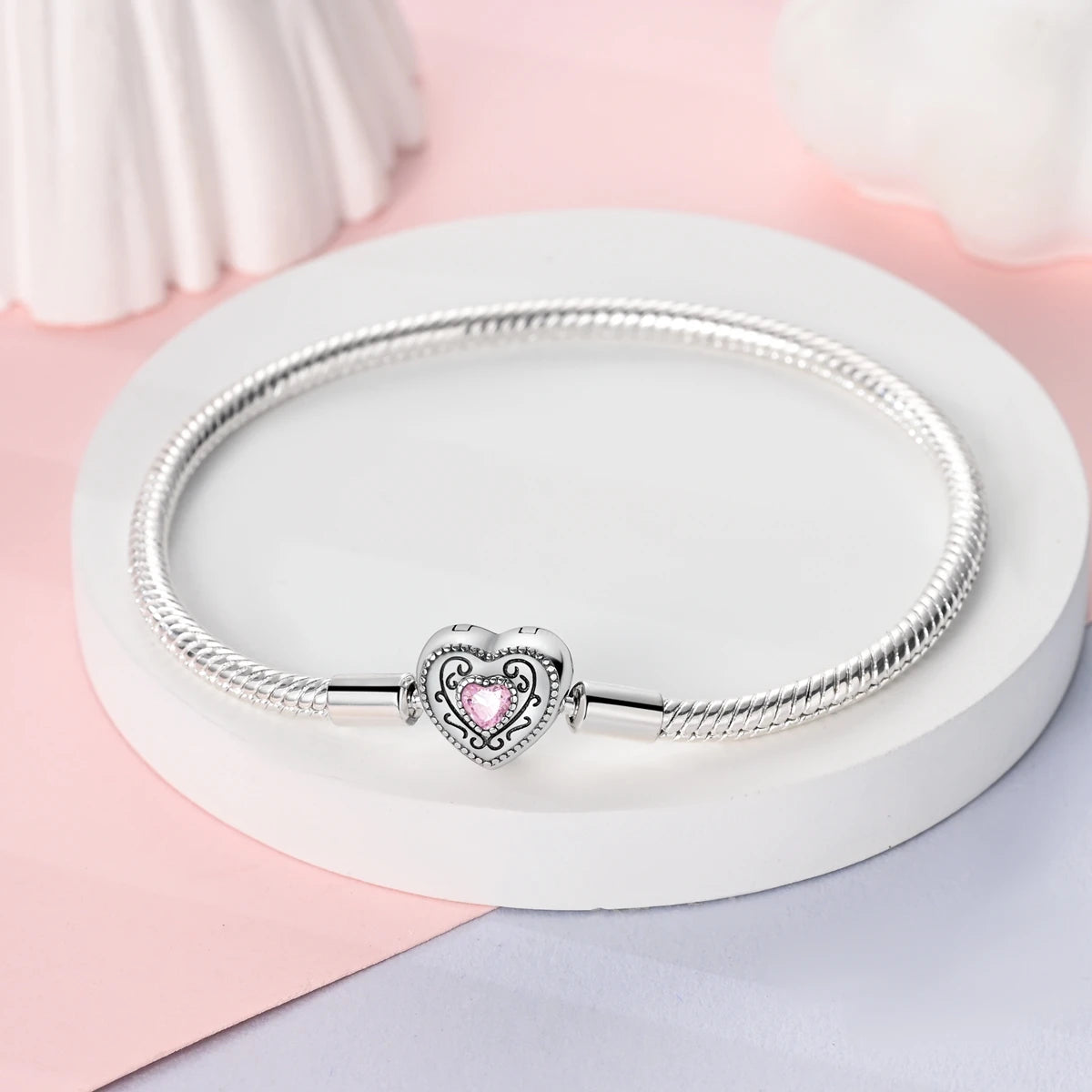 Holy Mother Heart Charm Bracelet