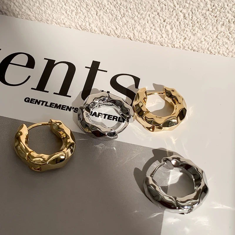 Celeste Folded Circle Earrings