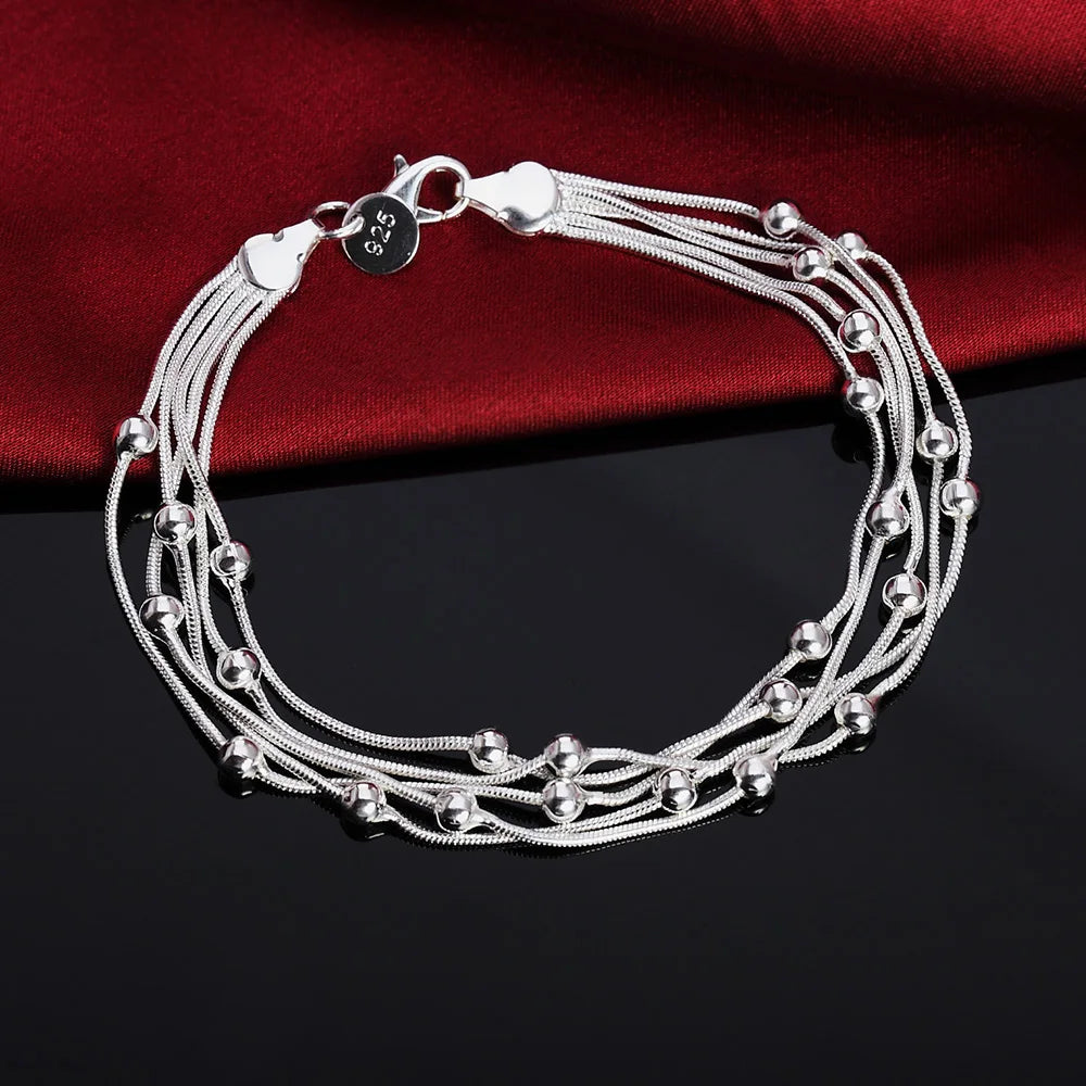 Celeste Square Chain Silver Bracelet