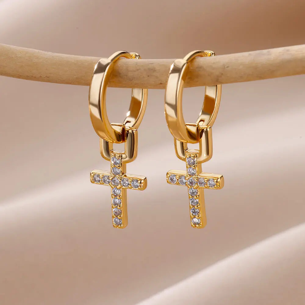 Celeste Heart Hoop Earrings
