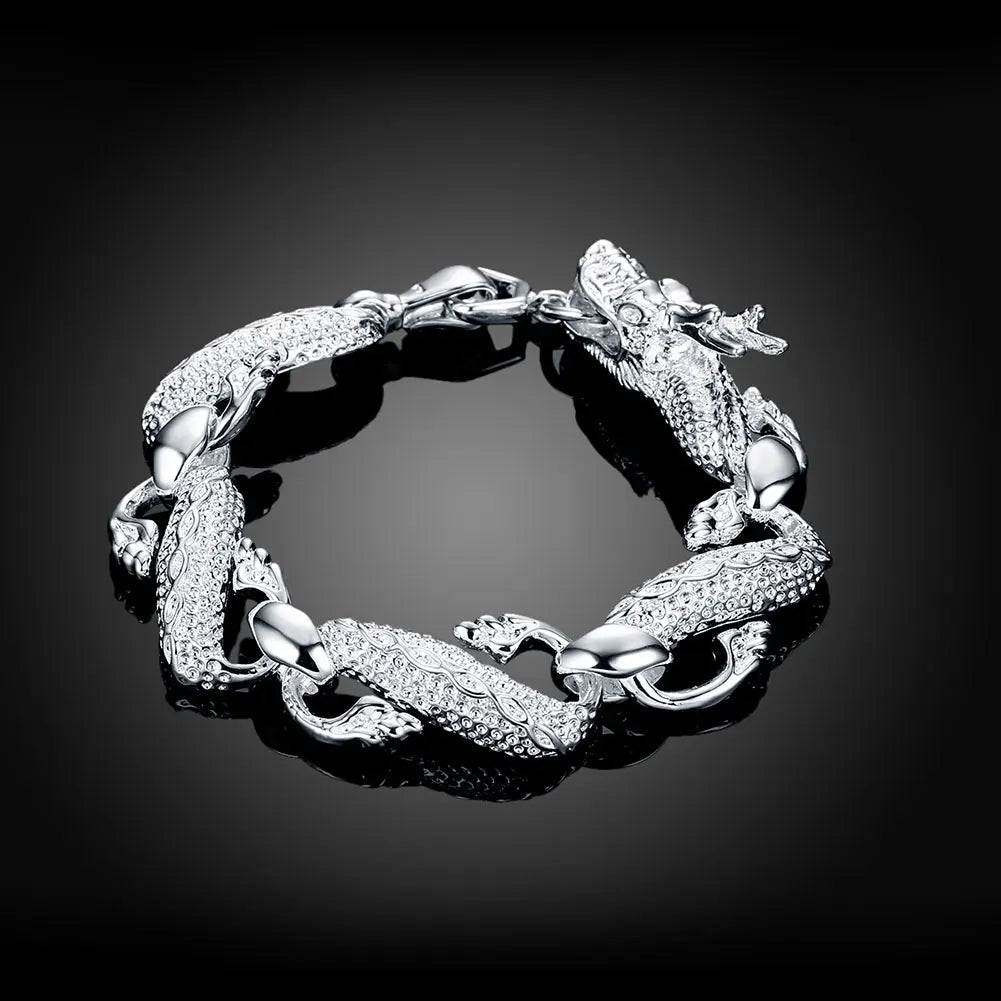 Celeste Square Chain Silver Bracelet
