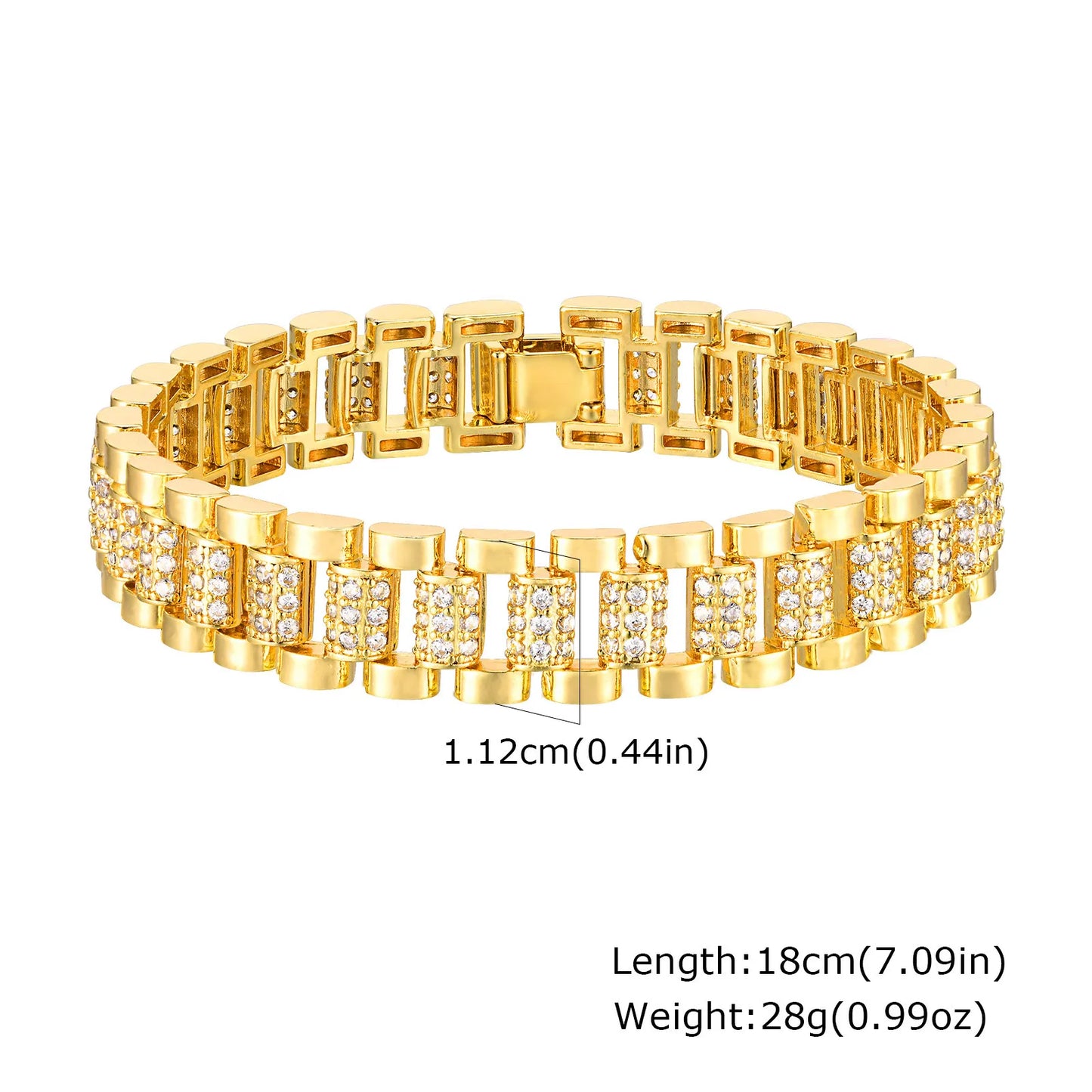 Celeste Gold Paperclip Chain Bracelet