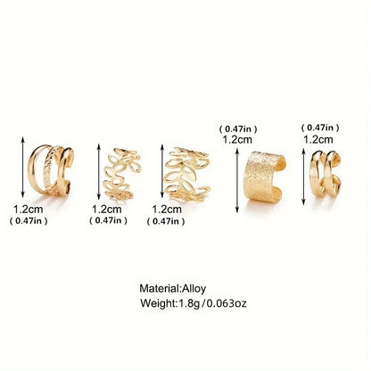 Celeste Leaf Ear Cuff Set