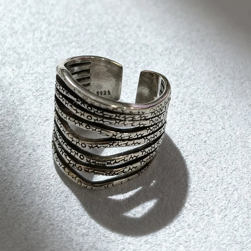 Retro Floral Sterling Ring