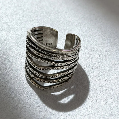Retro Floral Sterling Ring