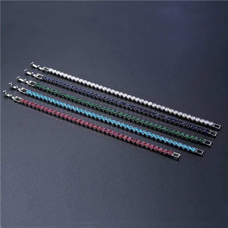 Micro-Inlaid Crystal Tennis Bracelet