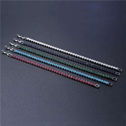 Micro-Inlaid Crystal Tennis Bracelet