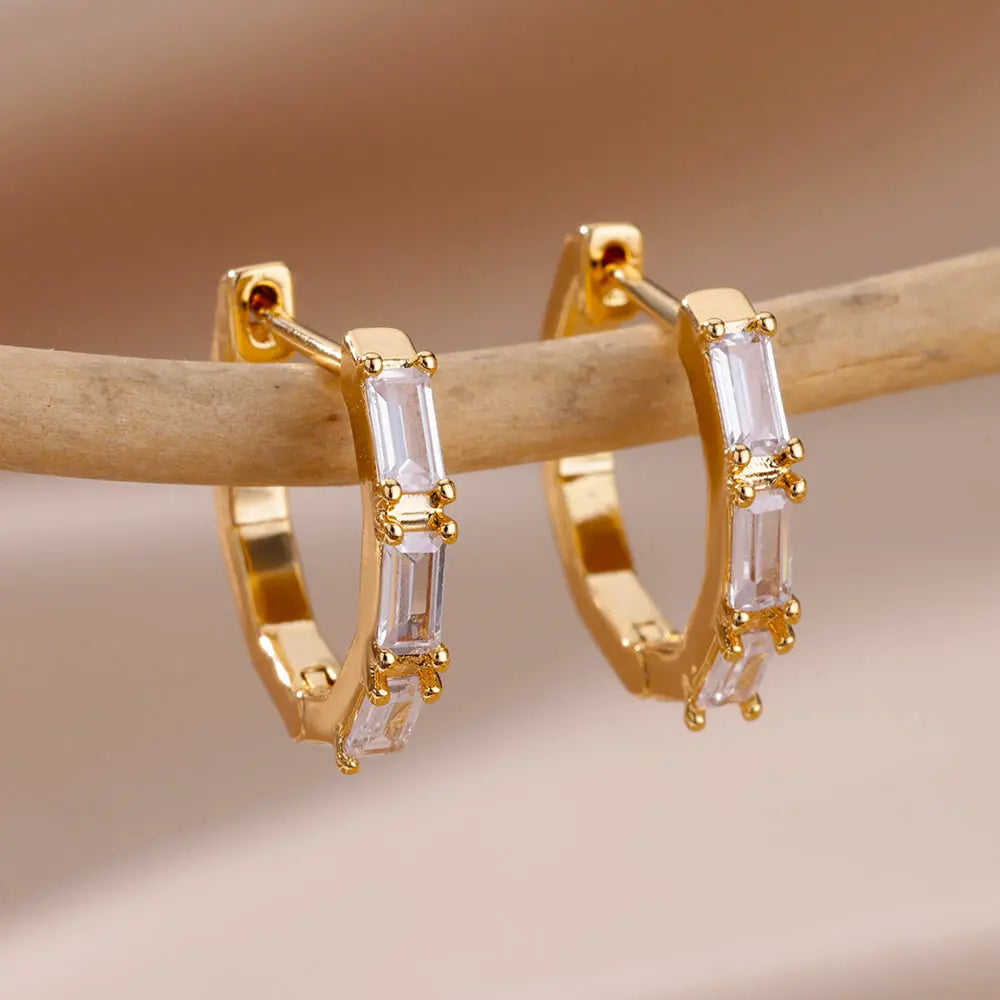 Celeste Heart Hoop Earrings