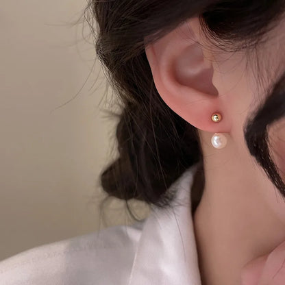 Celeste Pearl Circle Earrings